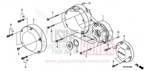 RIGHT CRANKCASE COVER VT1300CXA de 2010